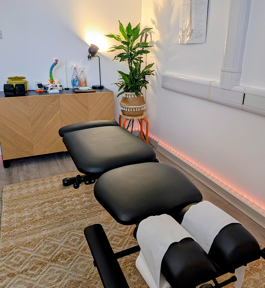 Senses Chiropractor practive room Cheltenham
